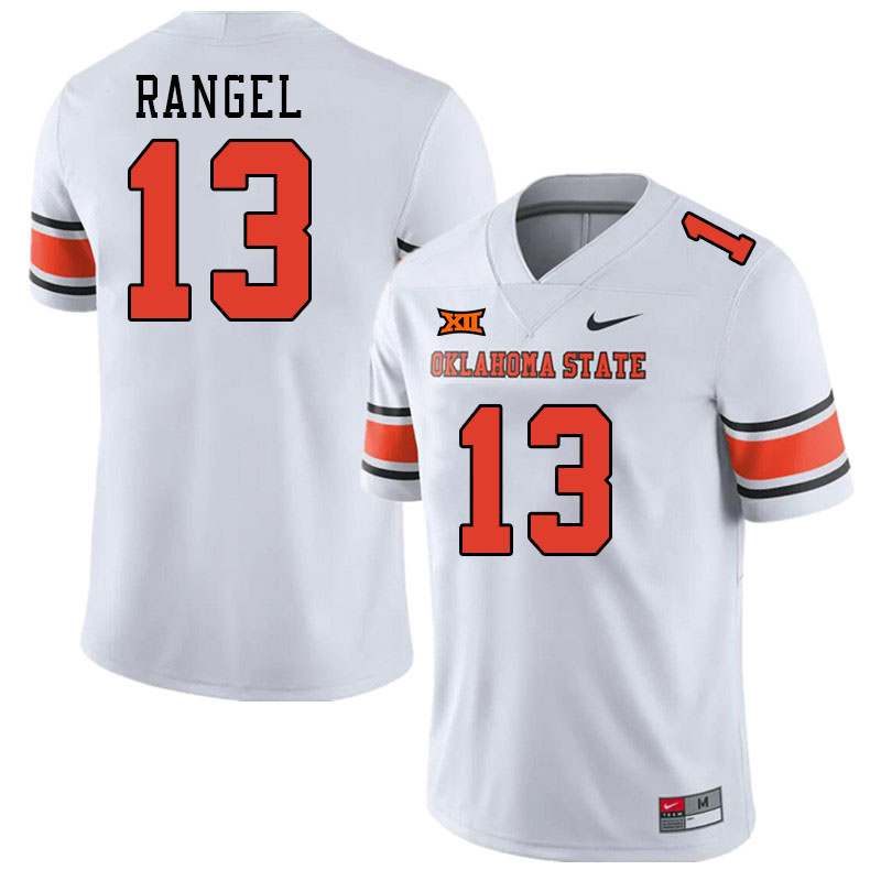 Men #13 Garret Rangel Oklahoma State Cowboys College Football Jerseys Stitched-White
